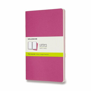 Sešity Moleskine Cahier, L, čisté, 3 ks - tm. růžové - neuveden