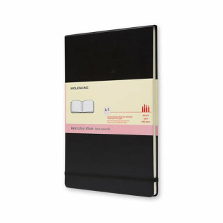 Skicář Moleskine Watercolour Album - tvrdé desky - A4, černý - neuveden