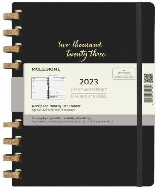 Moleskine Spirálový plánovací zápisník 2023 černý XL - neuveden