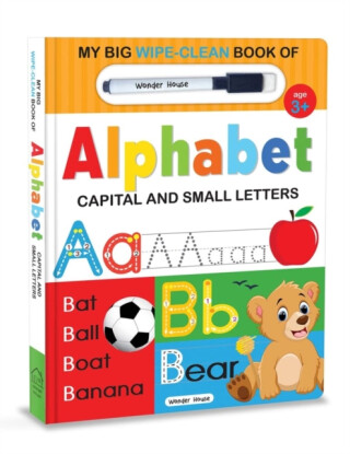 My Big Wipe And Clean Book of Alphabet Capital And Small Letters - Wonder House Books
