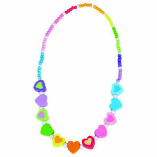 Náhrdelník duhový - Srdíčka - neuveden