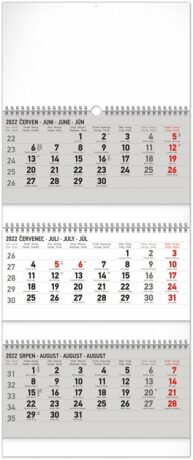 Nástěnný kalendář 3měsíční standard skládací CZ 2022 - neuveden
