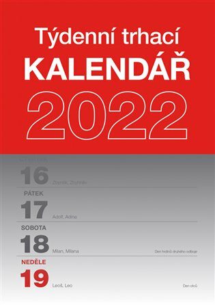 Nástěnný kalendář Trhací týdenní 2022, A5 - neuveden