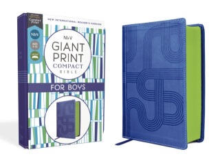 NIrV, Giant Print Compact Bible for Boys, Leathersoft, Blue, Comfort Print - Zondervan