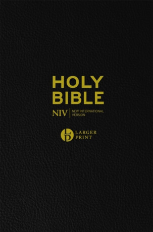 NIV Larger Print Black Leather Bible - New International Version