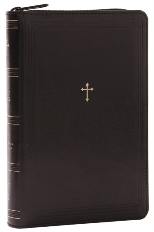 NKJV Compact Paragraph-Style Bible w/ 43,000 Cross References, Black Leathersoft with zipper, Red Letter, Comfort Print: Holy Bible, New King James Version - Thomas Nelson