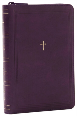 NKJV Compact Paragraph-Style Bible w/ 43,000 Cross References, Purple Leathersoft with zipper, Red Letter, Comfort Print: Holy Bible, New King James Version - Thomas Nelson
