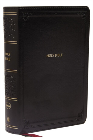NKJV, End-of-Verse Reference Bible, Compact, Leathersoft, Black, Red Letter, Comfort Print - Thomas Nelson