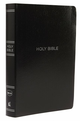 NKJV Holy Bible, Giant Print Center-Column Reference Bible, Black Leather-look, 72,000+ Cross References, Red Letter, Comfort Print: New King James Version - Thomas Nelson