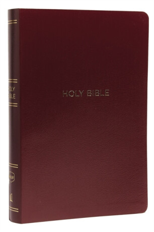 NKJV Holy Bible, Giant Print Center-Column Reference Bible, Burgundy Leather-look, 72,000+ Cross References, Red Letter, Comfort Print: New King James Version - Thomas Nelson