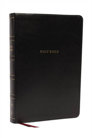 NKJV Holy Bible, Super Giant Print Reference Bible, Black Leathersoft, 43,000 Cross references, Red Letter, Comfort Print: New King James Version - Thomas Nelson