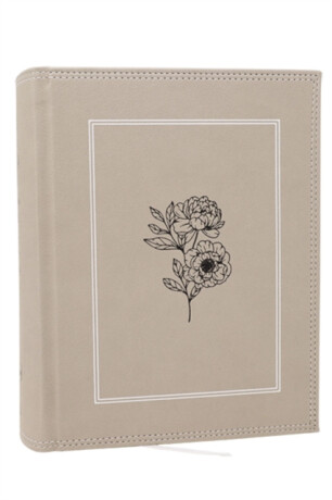 NKJV, Journal the Word Bible: Reflect, Journal or Create Art Next to Your Favorite Verses (Stone Leathersoft over board, Red Letter, Comfort Print) - Thomas Nelson