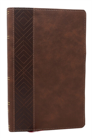 NKJV, Personal Size New Testament, Brown Leathersoft, Red Letter, Comfort Print - Thomas Nelson
