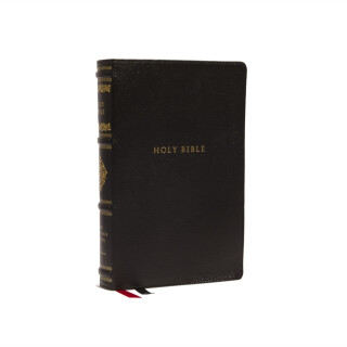 NKJV, Personal Size Reference Bible, Sovereign Collection, Genuine Leather, Black, Red Letter, Comfort Print - Thomas Nelson
