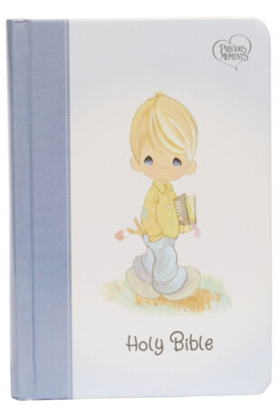 NKJV, Precious Moments Small Hands Bible, Hardcover, Blue, Comfort Print - Thomas Nelson