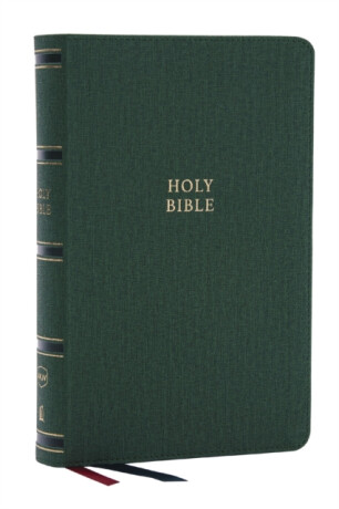NKJV, Single-Column Reference Bible, Verse-by-verse, Green Leathersoft, Red Letter, Comfort Print - Thomas Nelson