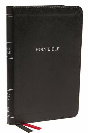 NKJV, Thinline Bible, Compact, Leathersoft, Black, Red Letter, Comfort Print - Thomas Nelson