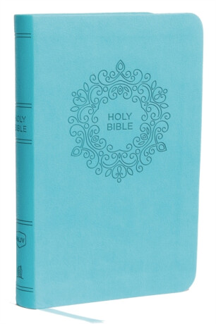 NKJV, Thinline Bible, Compact, Leathersoft, Blue, Red Letter, Comfort Print - Thomas Nelson
