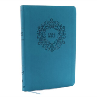 NKJV, Value Thinline Bible, Large Print, Turquoise Leathersoft, Red Letter, Comfort Print - Thomas Nelson