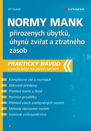 Normy mank přirozených úbytků, úhynů zvířat a ztratného zásob - Praktický návod s podklady na jejich určení - Jiří Dušek