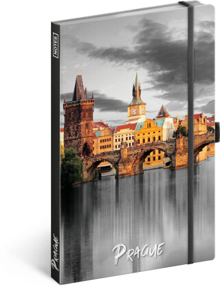 Notes - Praha, linkovaný, 13 × 21 cm - neuveden