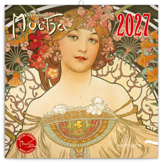 NOTIQUE Grid calendar Alphonse Mucha 2027, 30 x 30 cm - 