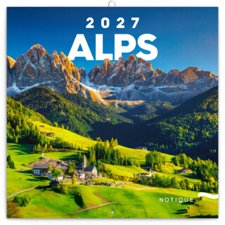 NOTIQUE Grid calendar Alps 2027, 30 x 30 cm - 