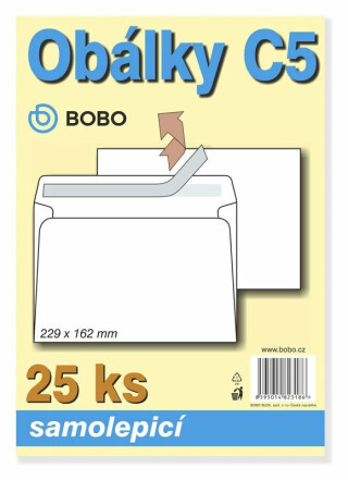 Obálky C5 samolepicí (bal. 25ks) (poškozené) - neuveden