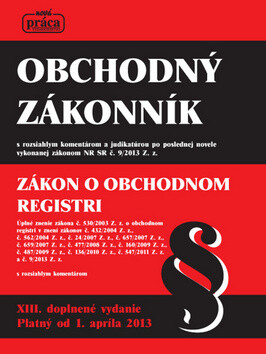 Obchodný zákonník Zákon o obchodnom registri - 