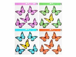 Okenní fólie 990 s glitry motýli 30x33,5 cm - neuveden