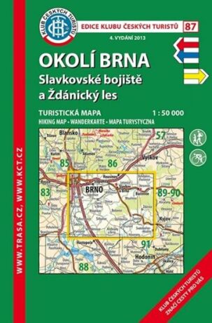 Okolí Brna, Slavkovsko /KČT 87 1:50T Turistická mapa - neuveden