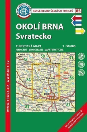 KČT 85 Okolí Brna, Svratecko 1:50 000 / Turistická mapa, 1. vydání 2015 - neuveden
