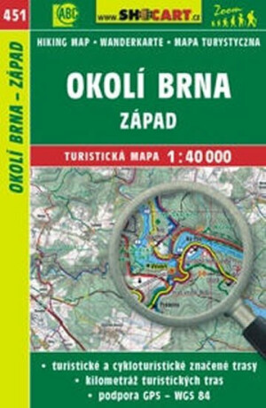 SC 451 Okolí Brna, západ 1:40 000