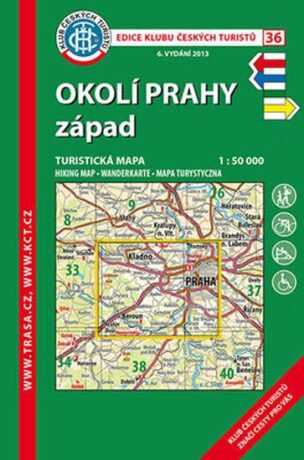 Okolí Prahy-západ /KČT 36 1:50T Turistická mapa - neuveden