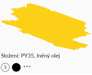 Olejová barva Umton 20ml – 0012 Kadmium žluté střední - 