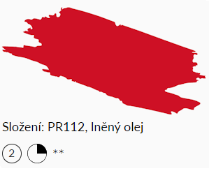 Olejová barva Umton 20ml – 0051 Permanentní červeň střední - 