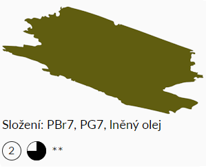 Olejová barva Umton 20ml – 0058 Zem zelená česká imitace - 