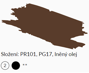 Olejová barva Umton 20ml – 0068 Olivová hněď - 