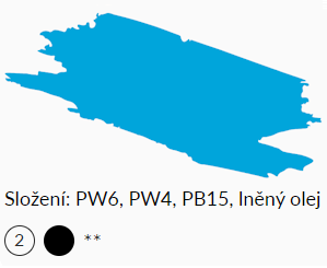 Olejová barva Umton 20ml – 0072 Azurová modř - 