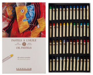 Olejový pastel Sennelier - sada 48 ks - Universal - 