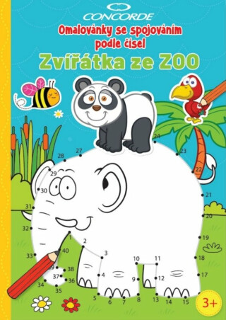 Omalovánky se spojováním podle čísel CONCORDE Zvířátka ze ZOO - 