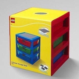 LEGO organizér se třemi zásuvkami - červená - neuveden