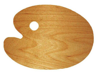 Oválná lakovaná dřevěná paleta 25x35cm Rosa - 