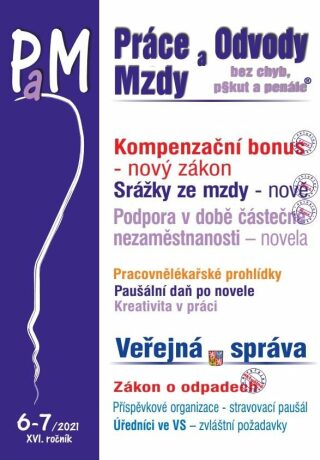 PaM 6-7/2021 Zákon o kompenzačním bonusu - nový zákon - Ladislav Jouza