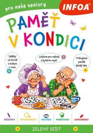 Paměť v kondici - zelený sešit pro seniory - 
