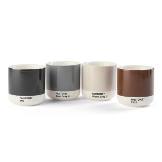 PANTONE Cortado termo hrnek set 4ks - světle, tmavě šedá, hnědá, černá - neuveden