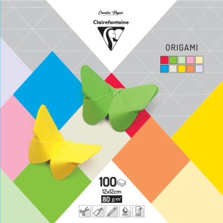Papíry na origami Clairefontaine 12x12cm, 100ks – Mix - 