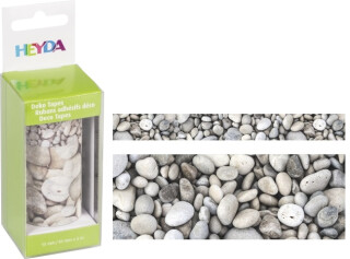 Páska 1,5 a 4,5 cm x 5m papírová,oblázky (2 ks) - 