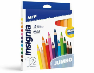 Pastelky MFP 12 ks JUMBO triangular s ořezávátkem - neuveden