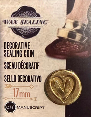 Pečetní hlava Manuscript 17mm – Srdce - 
